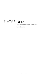 Nayar Systems GSR Mode D'emploi