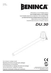 Beninca DU.30 Livret D'instructions Et Catalogue Des Pieces De Rechange