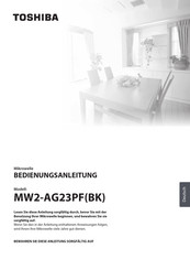 Toshiba MW2-AG23PF BK Guide D'utilisation
