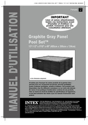 Intex Graphite Gray Panel Pool Set Manuel D'utilisation