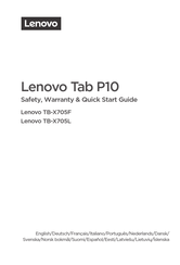 Lenovo Tab P10 Guide Rapide