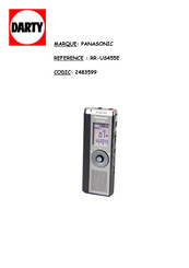 Panasonic RR-US430 Manuel D'instructions