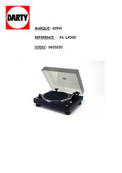 Sony PS-LX300USB Mode D'emploi