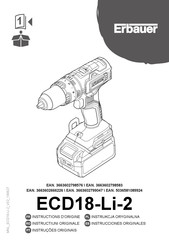 Erbauer ECD18-Li-2 Instructions D'origine