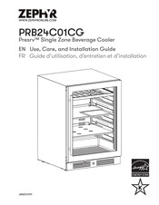 Zephyr Presrv PRB24C01CG Guide D'utilisation, D'entretien Et D'installation