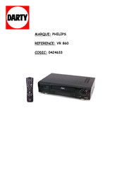 Philips VR860/02 Mode D'emploi