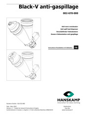 Hanskamp Black V anti-gaspillage Instructions D'installation Et D'utilisation