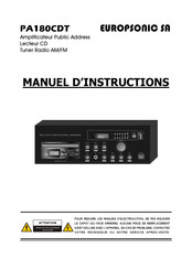 Europsonic PA180CDT Manuel D'instructions