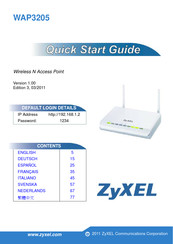 Zyxel WAP3205 Guide De Démarrage Rapide