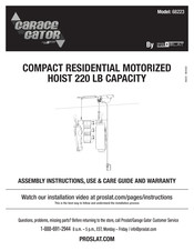 Proslat Garage Gator 68223 Instructions D'assemblage, D'entretien Et D'utilisation