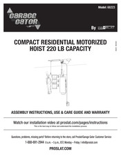 Proslat Garage Gator 68221 Instructions D'assemblage, D'entretien Et D'utilisation