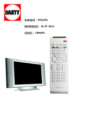 Philips 26 PF 4310 Mode D'emploi