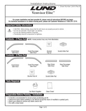 LUND Ventvisor Elite 184001 Instructions D'installation