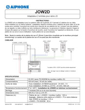 Aiphone JO Série Instructions