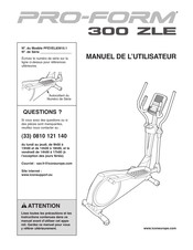 Pro-Form 300 ZLE Manuel De L'utilisateur