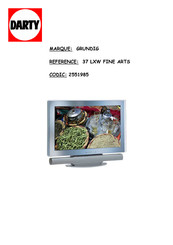 Grundig FINE ARTS 37 LXW 94-9650 FHD Mode D'emploi