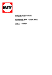 Electrolux ERA34372W Notice D'utilisation