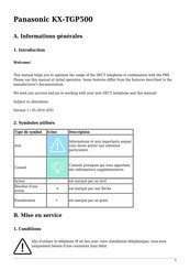 Panasonic KX-TGP500 Mode D'emploi