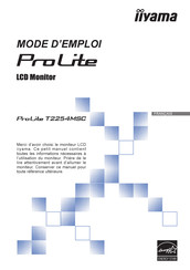 Iiyama ProLite T2254MSC Mode D'emploi