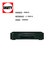 Onkyo C-7030 Manuel D'instructions