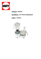 Philips Essence HR7754 Recettes & Mode D'emploi