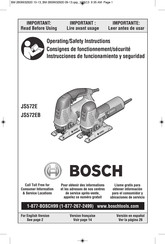 Bosch JS572E Consignes De Fonctionnement/Sécurité