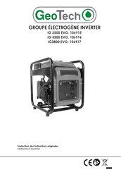 Geotech iG 2500 EVO Traduction Des Instructions Originales