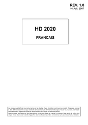DeltaOHM HD 2020 Mode D'emploi