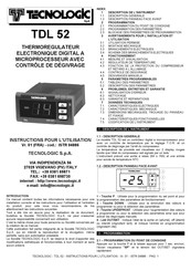 Tecnologic TDL 52 Instructions Pour L'utilisation