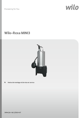 Wilo Rexa MINI3 Série Notice De Montage Et De Mise En Service