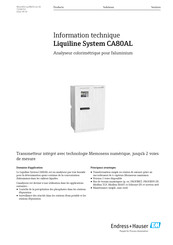 Endress+Hauser Liquiline System CA80AL Information Technique