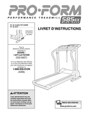 Pro-Form 585EX Wide Deck Livret D'instructions