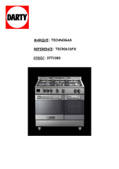 Tecnogas TEC9061DFX Notice Pour L'installation, L'utilisation Et L'entretien