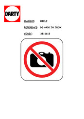 Miele DG 6300 Notice D'utilisation Et De Montage