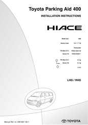 Toyota PZ464-J0421-00 Instructions D'installation