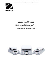 OHAUS Guardian 3000 Hotplate-Stirrer Manuel D'instructions