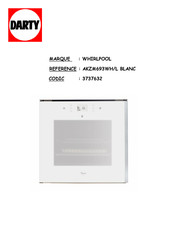 Whirlpool AKZM693WH/L Instructions Pour L'installation