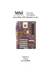 MSI 745 Ultra MS-6561 Notice D'installation