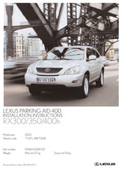 Lexus PZ464-K0421-00 Instructions D'installation