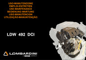 Lombardini LDW 492 DCI Mode D'emploi Et D'entretien