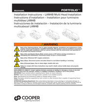 Cooper Lighting Solutions Portfolio LAM4B Multi Head Instructions D'installation