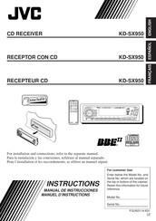 JVC KD-SX950 Manuel D'instructions