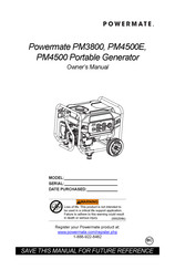 Powermate PM4500E Manuel Du Propriétaire