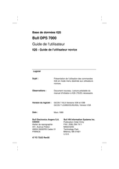 Bull DPS 7000 Guide De L'utilisateur