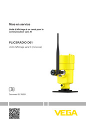 Vega PLICSRADIO D61 Mise En Service