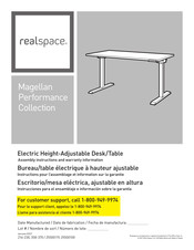 realspace Magellan Performance 25500119 Instructions Pour L'assemblage Et Information Sur La Garantie