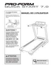 Pro-Form QUICK START 7.0 Manuel De L'utilisateur