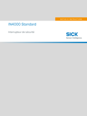 Sick IN4000 Standard Notice D'instructions