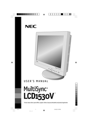 NEC MultiSync LCD1530V-BK Mode D'emploi