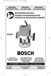 Bosch 1619EVS Consignes De Fonctionnement/Sécurité
